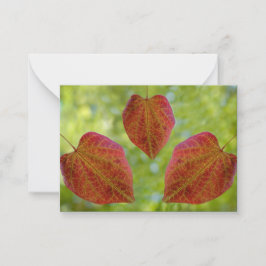 De bladeren van de liefde van natuur notitiekaartje