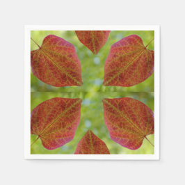 De bladeren van de liefde van natuur servet
