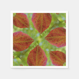 De bladeren van de liefde van natuur servet