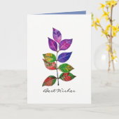 De Bladeren van de Regenboog van de waterverf Kaart (Gele Bloem)