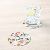 De bladeren van de Waterverf verminderen de Autono Ronde Kartonnen Onderzetter (Insitu)