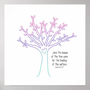 De bladeren van het Poster van de Boom