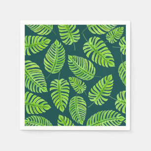 De bladeren van Monstera, tropisch Servetten