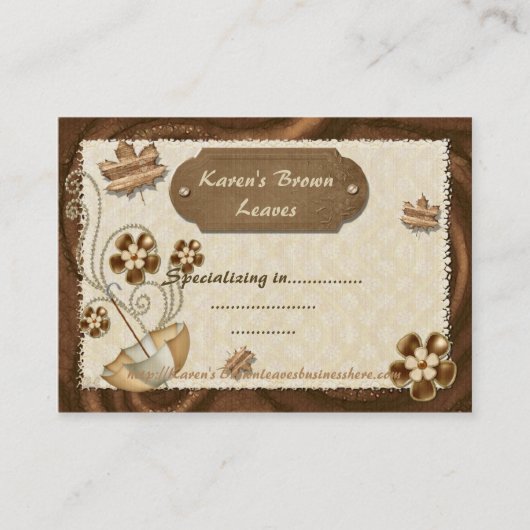 De bladeren zijn bruin kortingskaartje (Voorkant)