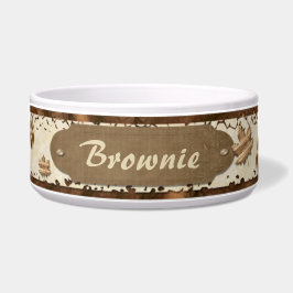 De bladeren zijn bruin voerbakje