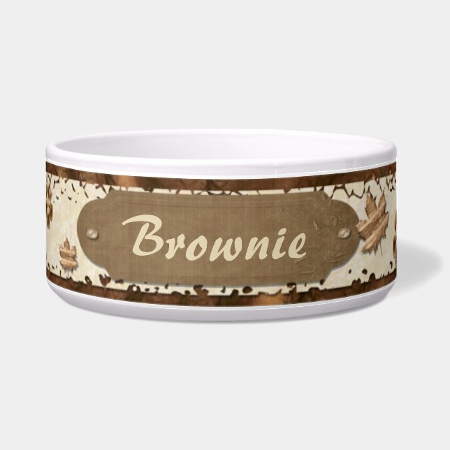 De bladeren zijn bruin voerbakje (Voorkant)