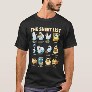 De bladlijst Leuke geest grap Halloween humor ladi T-shirt