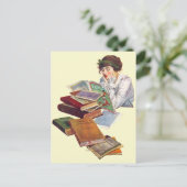De bladwijzer die een tijdschrift van de Mode lees Briefkaart (Staand voorkant)