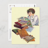 De bladwijzer die een tijdschrift van de Mode lees Briefkaart (Voorkant / Achterkant)