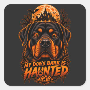 De Blaf Van Mijn Hond Is Behekst Rottweiler Hallow Vierkante Sticker
