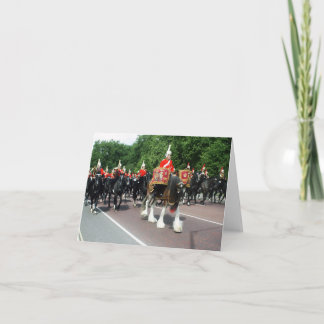 De blanco kaart met cavalerie-band voor huishoudel