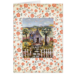 De blanco kaart van het kerkhuis