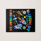 De blastocht naar de kleuterschool begint, terug n legpuzzel (Horizontaal)