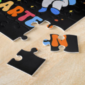 De blastocht naar de kleuterschool begint, terug n legpuzzel (Zijkant)