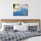 DE BLAUE DROOM VAN EEN VALLENDE BLAAD CANVAS AFDRUK (Insitu (Slaapkamer))