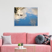 DE BLAUE DROOM VAN EEN VALLENDE BLAAD CANVAS AFDRUK (Insitu (Woonkamer))