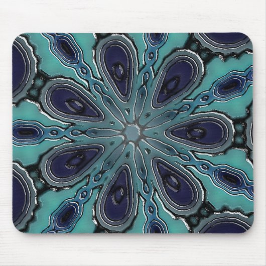 De blauw Mousepad Muismat (Voorkant)