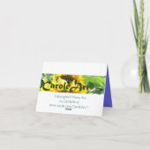 De Blauw van de korenbloem Kaart (Achterkant)