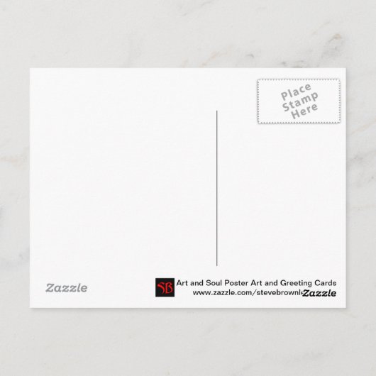 De blauw van Robert Johnson Postcard Briefkaart (Achterkant)