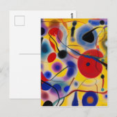 De Blauwe 10 Abstract Ontmoet Rode 6 Briefkaart (Voorkant / Achterkant)