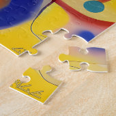 De Blauwe 10 Abstract Ontmoet Rode 6 Legpuzzel (Zijkant)