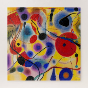 De Blauwe 10 Abstract Ontmoet Rode 6 Legpuzzel
