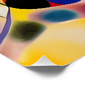 De Blauwe 10 Abstract Ontmoet Rode 6 Perfect Poster (Hoek)