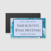 De blauwe Abstracte Verf sparen de Magneet van de  (Voorkant / Achterkant)