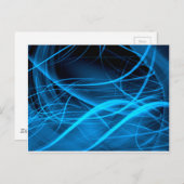 de blauwe achtergrond van de abstracte golf briefkaart (Voorkant / Achterkant)