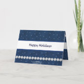 De BLAUWE Achtergrond van de Sneeuwvlokken van de Feestdagen Kaart (Achterkant)