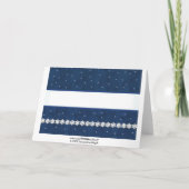 De BLAUWE Achtergrond van de Sneeuwvlokken van Feestdagen Kaart (Achterkant)