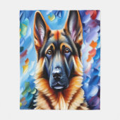 De blauwe achtergrond van Shepherd Painting Blue Fleece Deken (Voorkant)