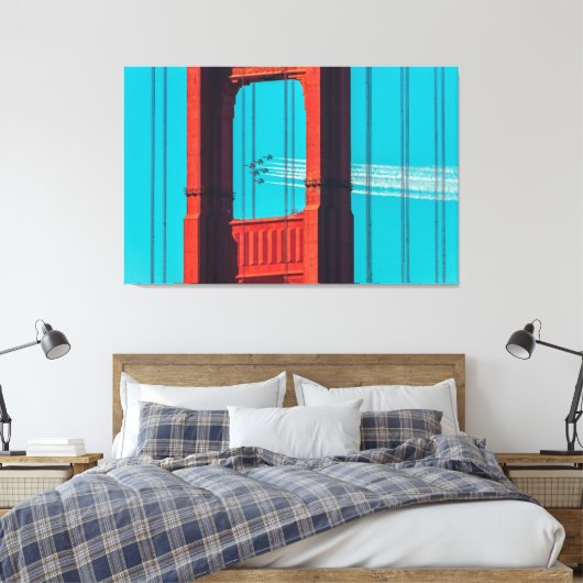 De Blauwe Angels Canvas Afdruk (Insitu (Slaapkamer))