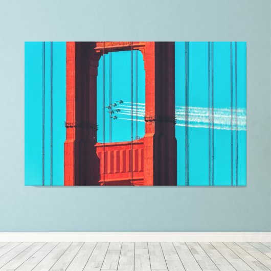 De Blauwe Angels Canvas Afdruk (Insitu (Houten vloer))