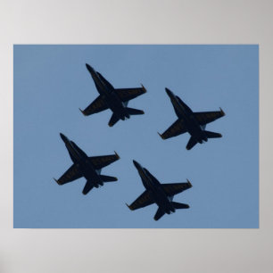 De blauwe Angels diamantformatie. Poster