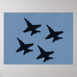 De blauwe Angels diamantformatie. Poster