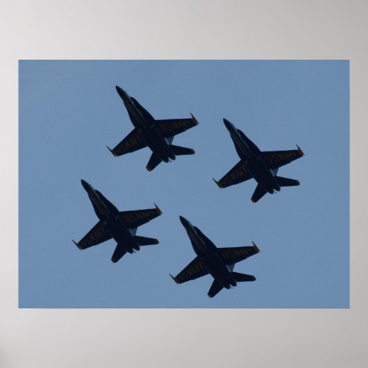 De blauwe Angels diamantformatie. Poster (Voorkant)