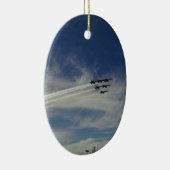 De Blauwe Angels Keramisch Ornament (Rechts)