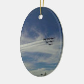 De Blauwe Angels Keramisch Ornament (Links)