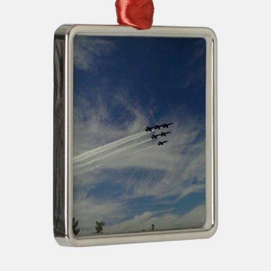 De Blauwe Angels Metalen Ornament (Rechts)