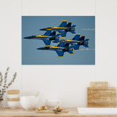 De Blauwe Angels Poster (Keuken)