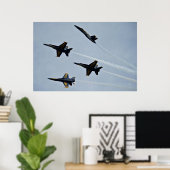 De Blauwe Angels Poster (Thuiskantoor)