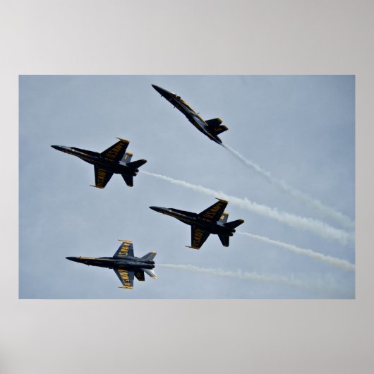 De Blauwe Angels Poster (Voorkant)