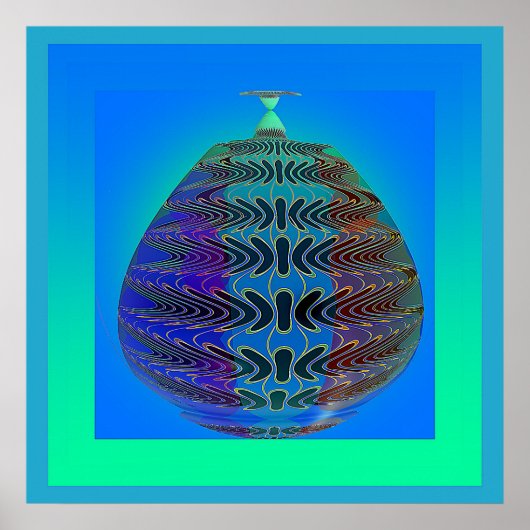 De blauwe apotheekpot poster (Voorkant)