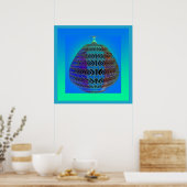 De blauwe apotheekpot poster (Keuken)