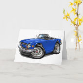 De Blauwe Auto van Triumph TR6 Kaart (Gele Bloem)