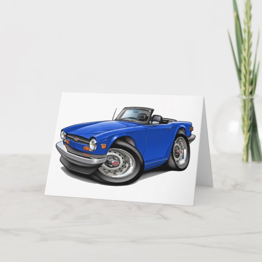 De Blauwe Auto van Triumph TR6 Kaart (Voorkant)