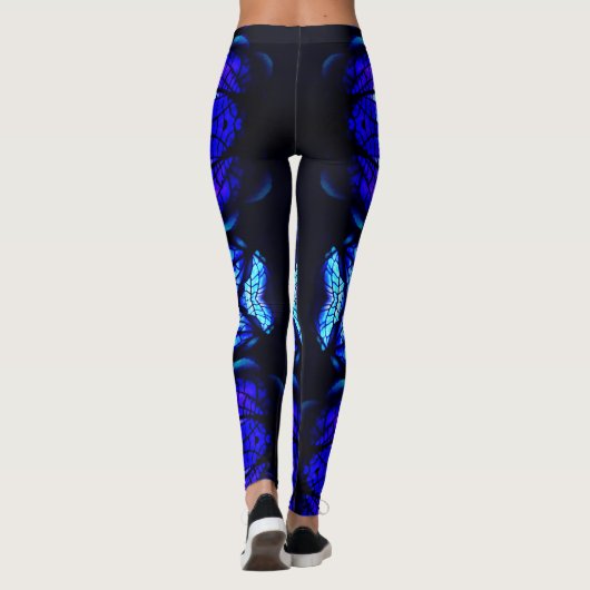De blauwe Avatar-gloed Leggings (Achterkant)