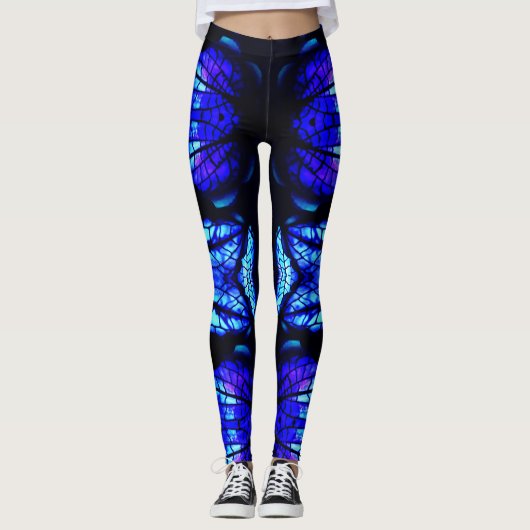 De blauwe Avatar-gloed Leggings (Voorkant)