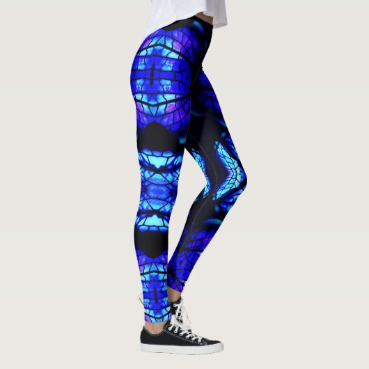 De blauwe Avatar-gloed Leggings (Rechts)